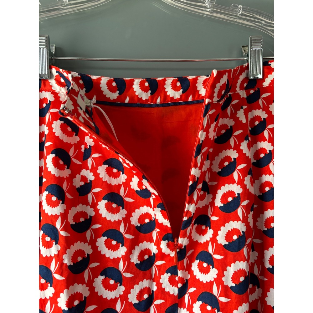 NWT* Boden Thea Red Floral Tiered Maxi Skirt Womens Size 4 Cotton Boho Retro Mod - Picture 5 of 9